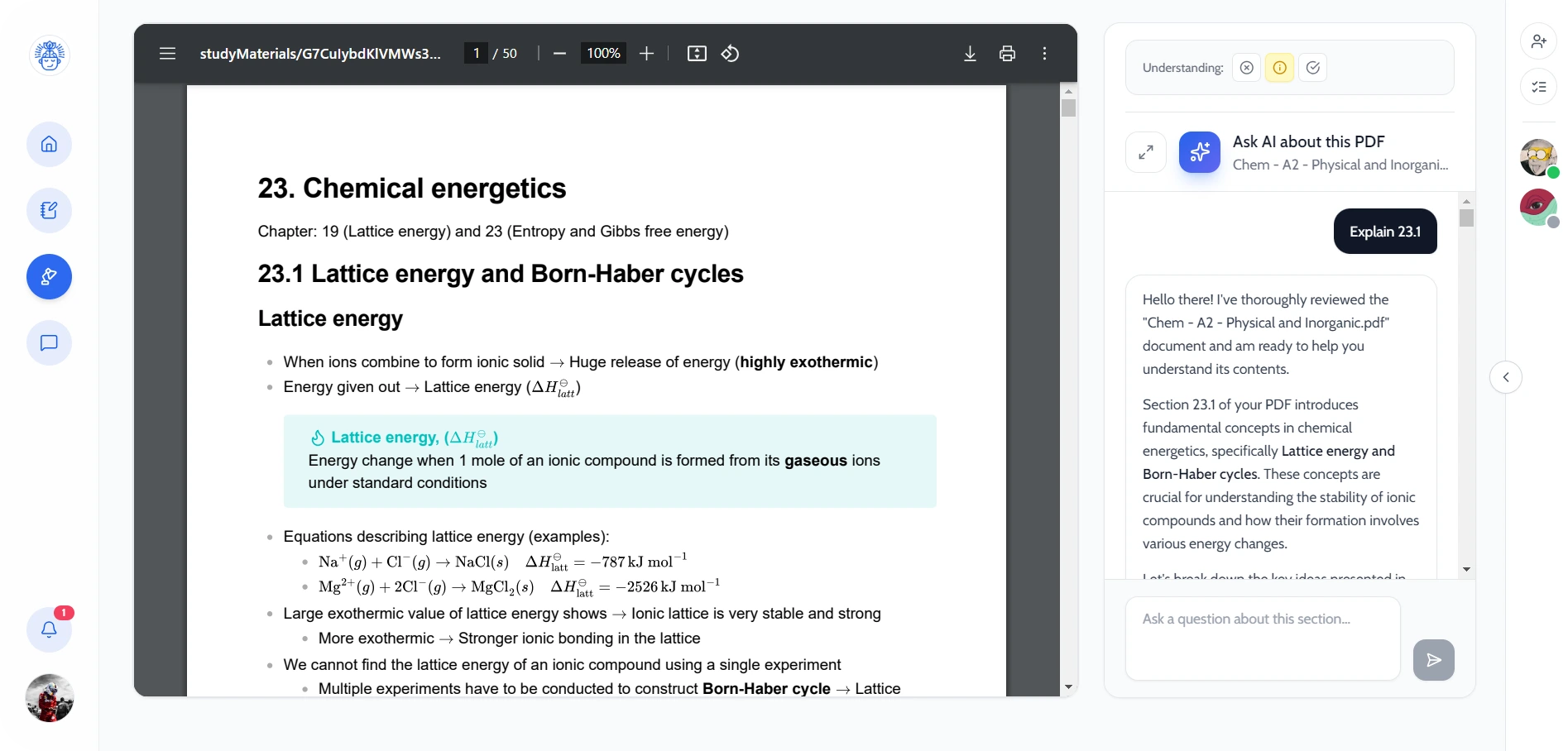 Study anything with an AI tutor